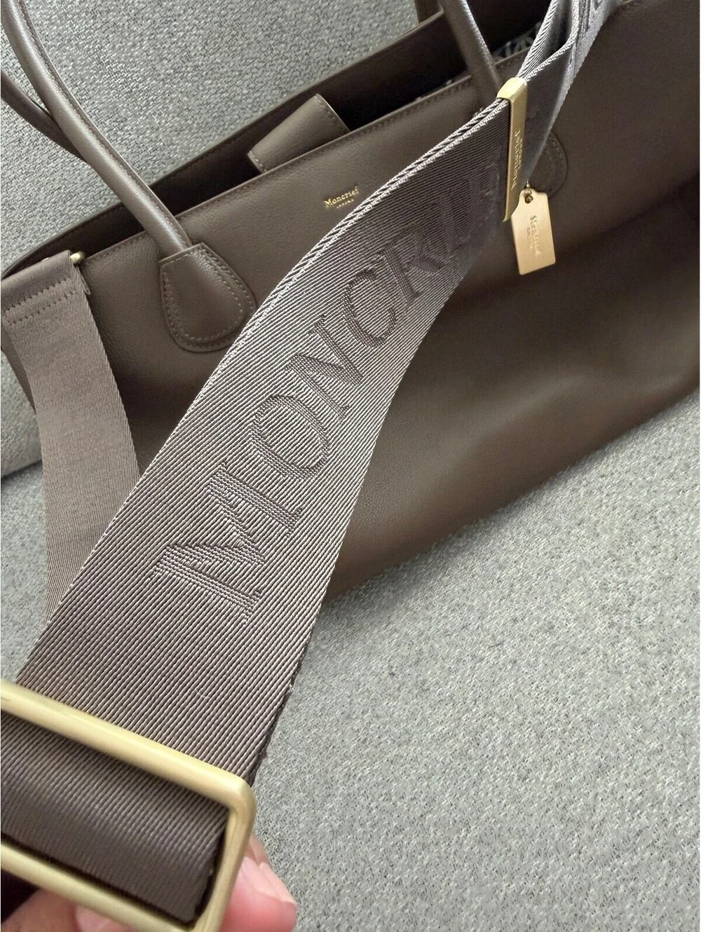 Moncrief Serrena Leather Tote Bag Earth Brown Large Shoulder Bag
